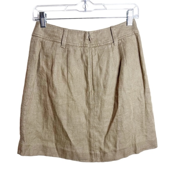 NWT Loft Khaki Linen A-Line Skirt Size 0 - Picture 3 of 16